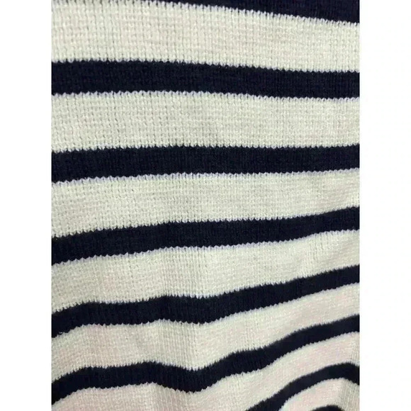 Jessica Simpson Nautical Striped Women's Cardigan White & Blue Gold Size L NWT - Picture 4 of 8